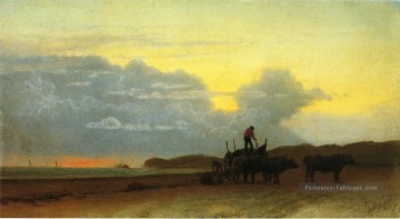 Coastal View Newport Albert Bierstadt Peinture à l'huile